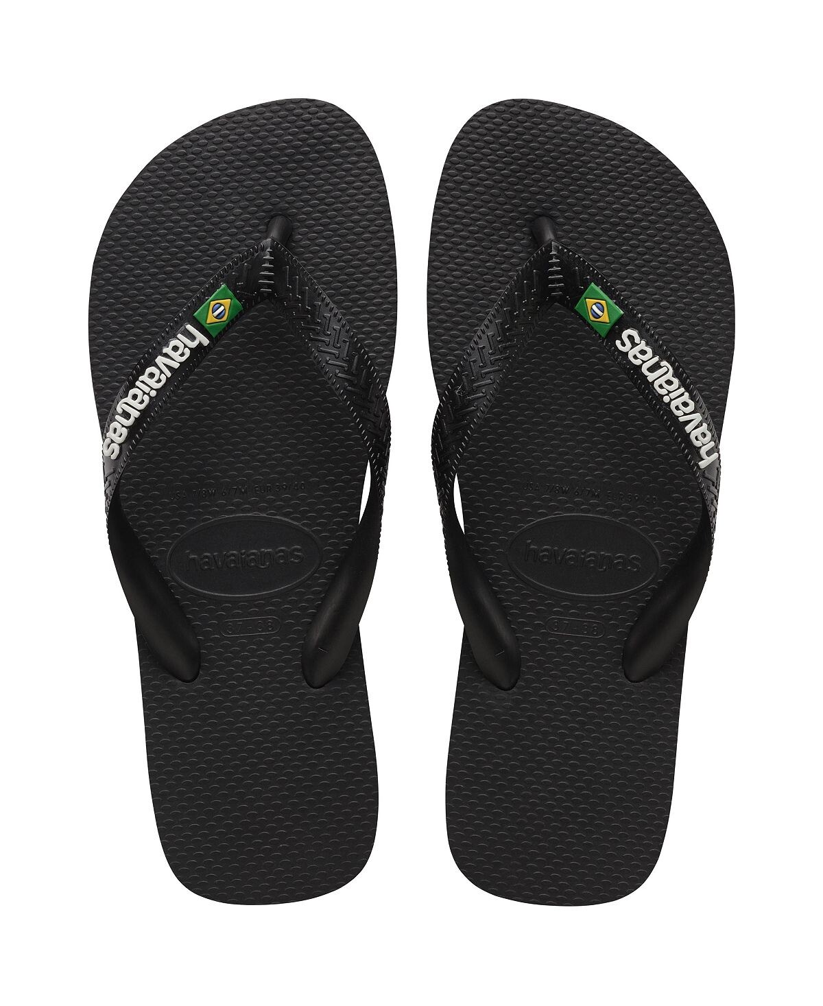 

Мужские шлепанцы с логотипом brazil logo Havaianas, черный