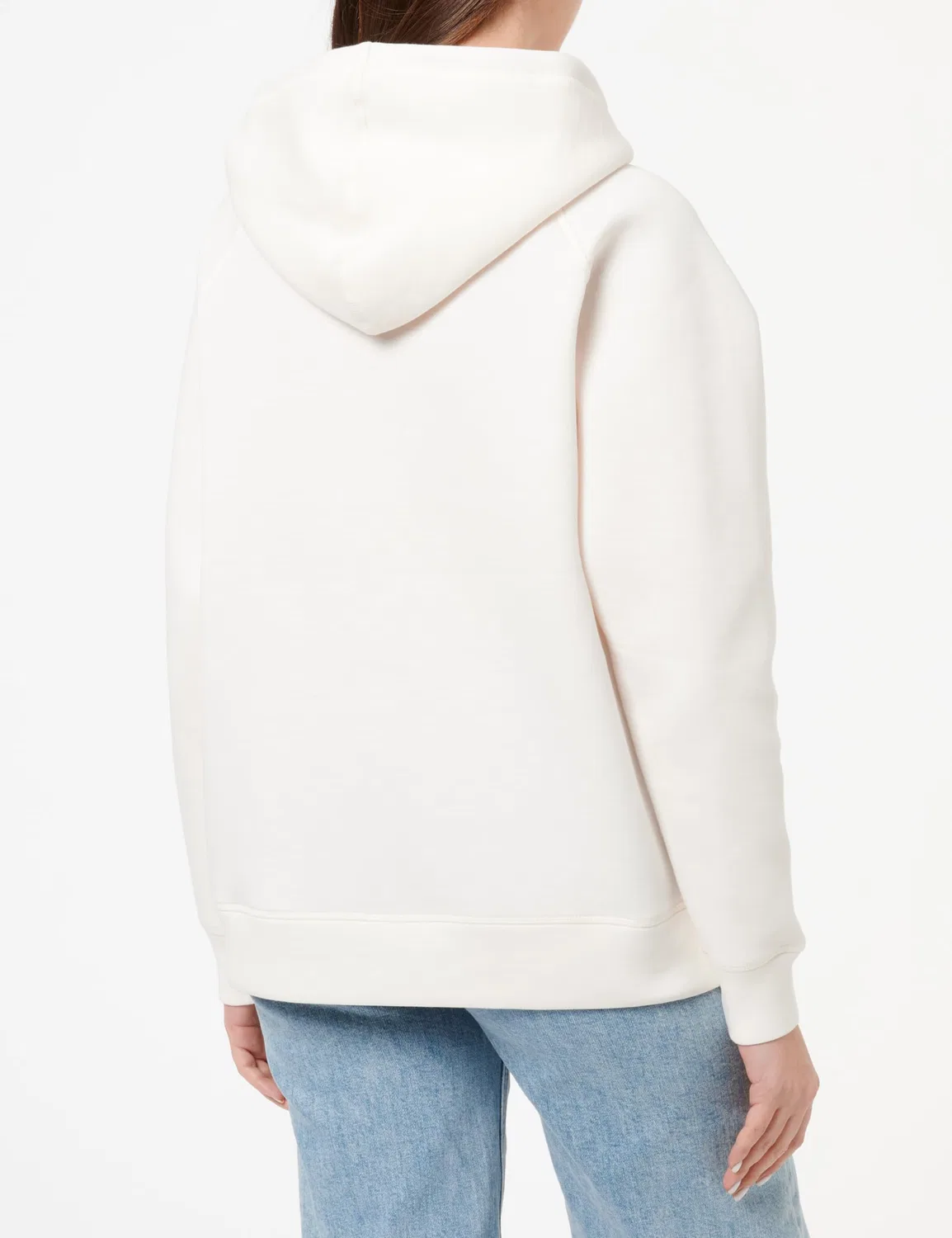 Женский худи оверсайз с капюшоном и молнией Tommy Hilfiger, Ancient White — фото 3
