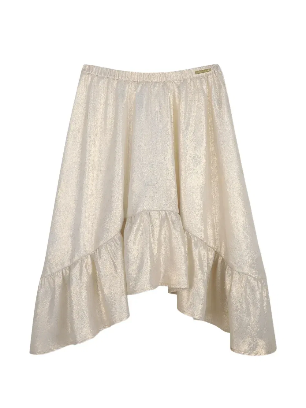 Юбка с эффектом металлик и оборками Michael Kors Kids, золотой