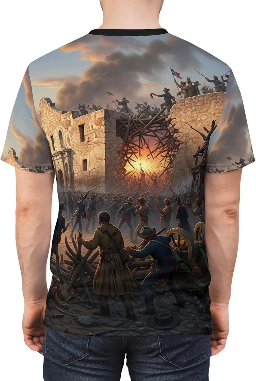 Футболка с принтом Battle of the Alamo, Black — фото 4