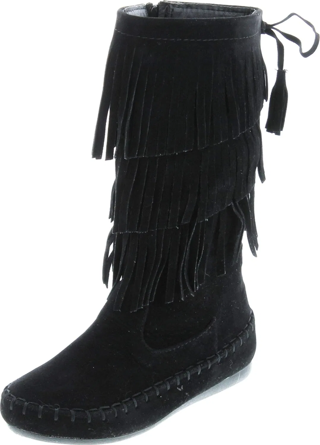 Детские сапоги для девочек с бахромой Link Candice-16K, Black