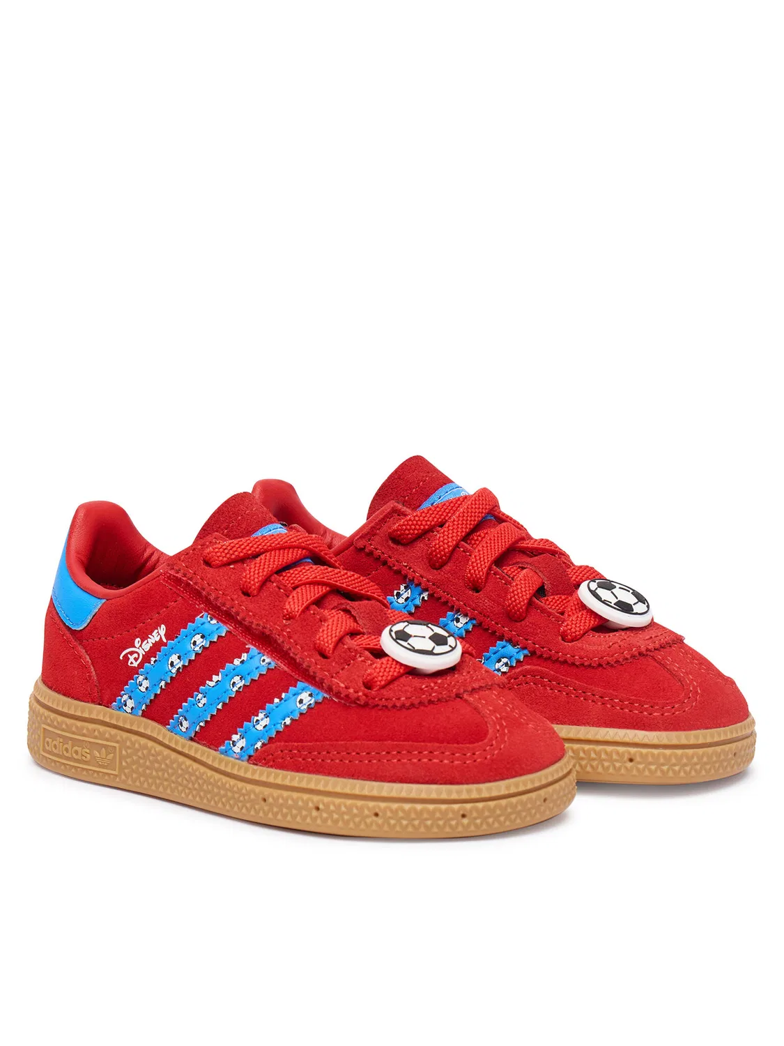 Кроссовки для мальчика Disney Handball Spezial Comfort Closure Elastic Lace Adidas, красный — фото 2