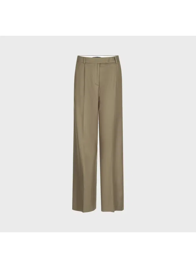 Брюки прямые комфортные Zara, оливковый — фото 2