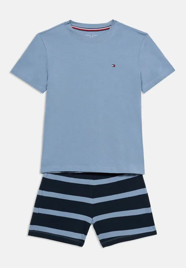 Пижамный комплект, хлопок Signature essential shorts pyjama set Tommy Hilfiger, Brisk Blue, синий