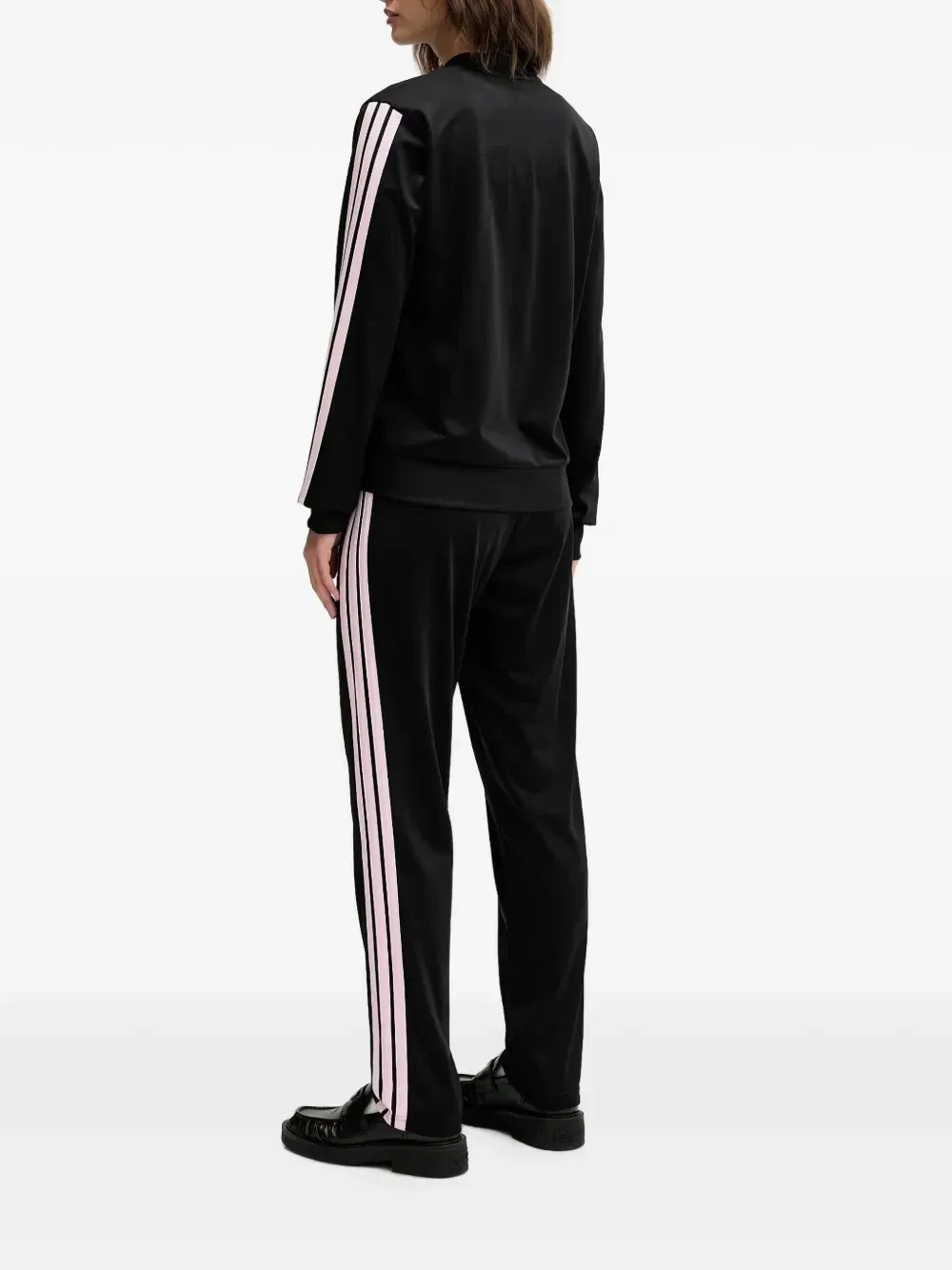 Спортивный костюм с боковыми полосками Adidas, черный — фото 3