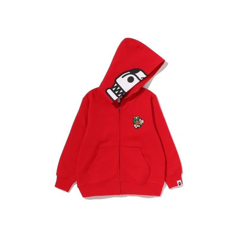 Детский свитшот с капюшоном A BATHING APE, Red RDX
