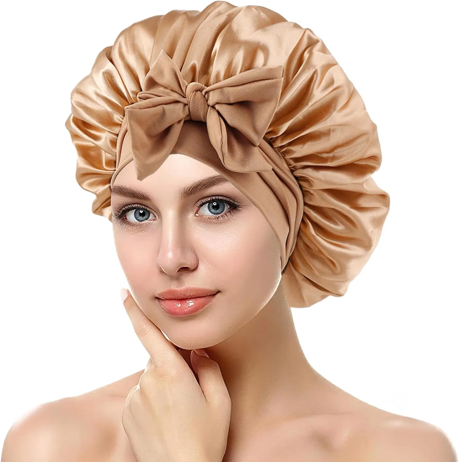 Шапочка для душа Satin Bonnet, RAORAOYUE, 1 шт, Khaki