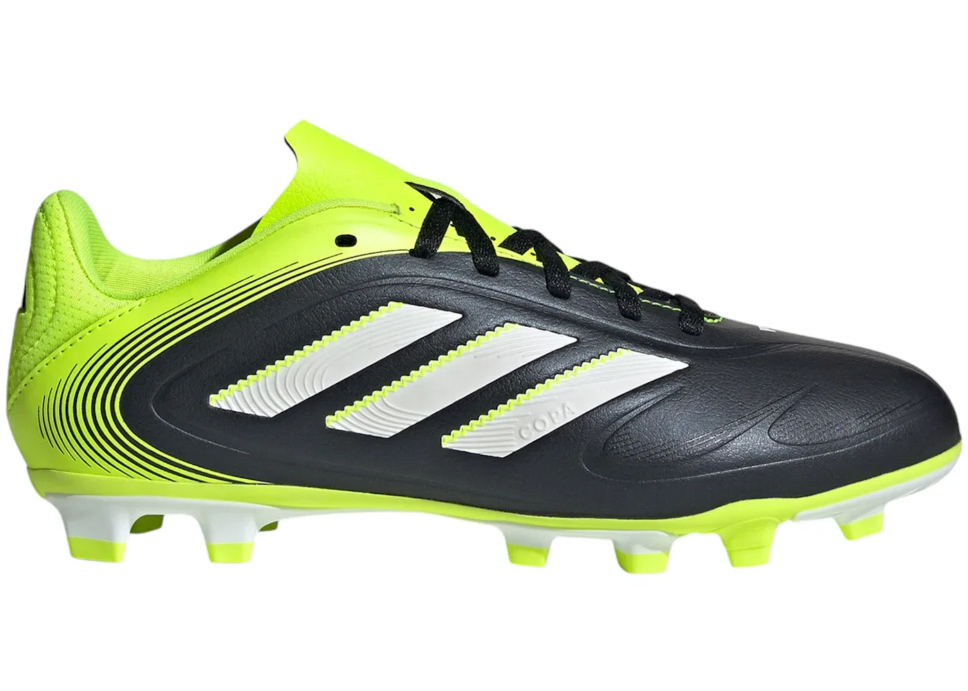 Детские бутсы с длинным рукавом Adidas Copa Pure 3 Club FG/MG, Core Black Cloud White Lucid Lemon