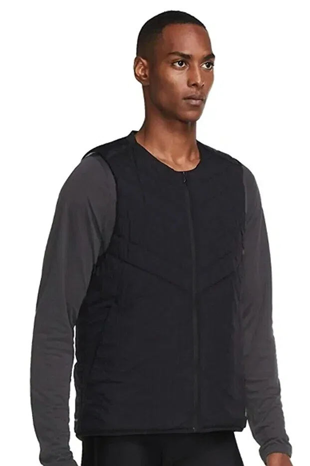 Мужская безрукавка с принтом Aerolayer thermore packable garment packable running vest Nike, Black