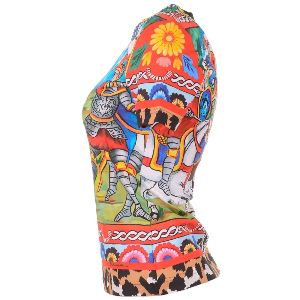 Женская футболка с принтом с коротким рукавом Dolce & gabbana, Multicolor — фото 3