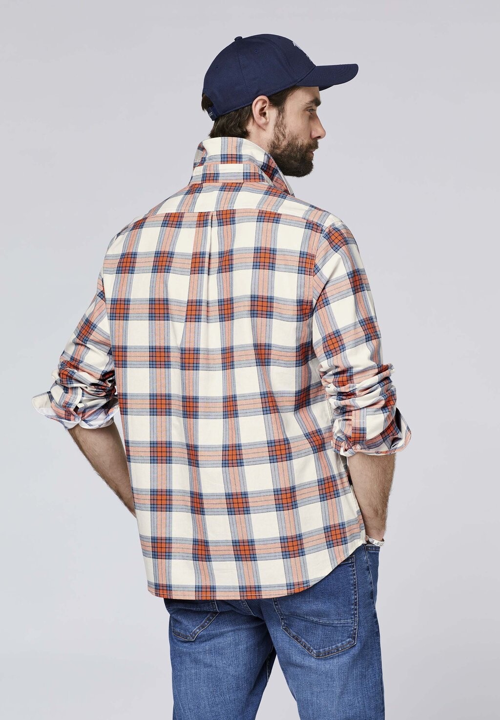 

Рубашка Button-Down-Kragen Polo Sylt, бело-красная