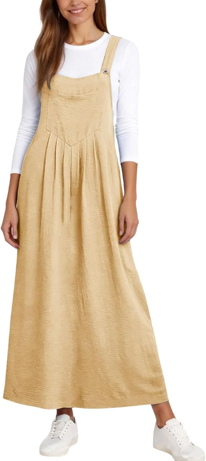 Женское пляжное платье свободного кроя с квадратным вырезом и плиссе, Beige