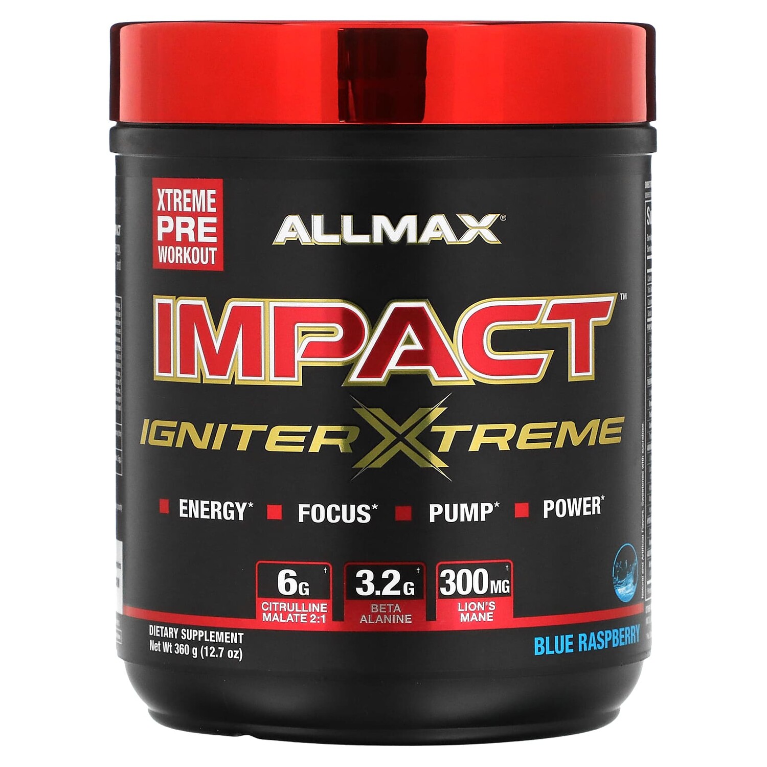 

Предтренировочный Комплекс ALLMAX, голубая малина, 360 г