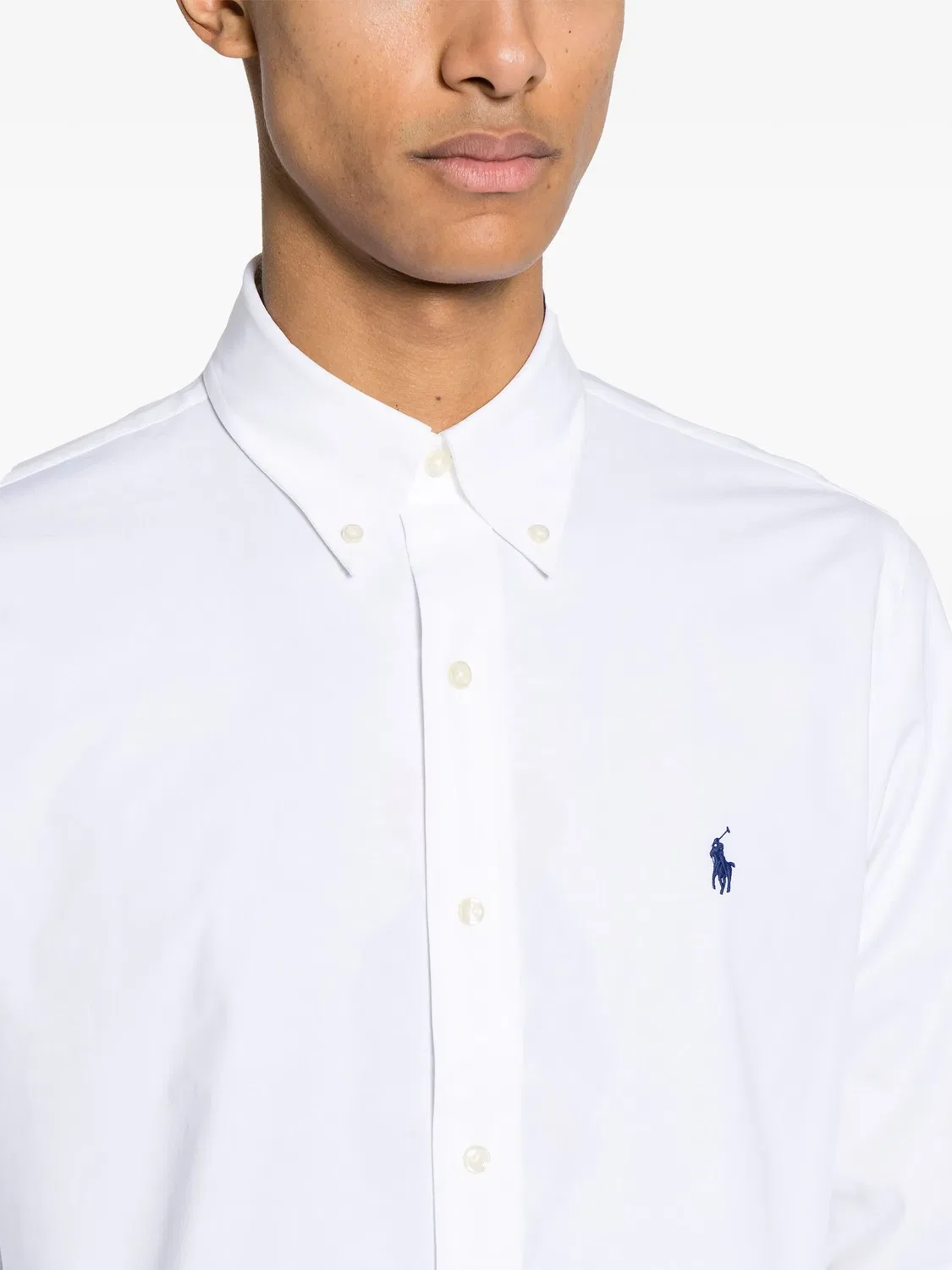 Рубашка из поплина с вышитым значком Polo Pony Polo Ralph Lauren, белый — фото 2