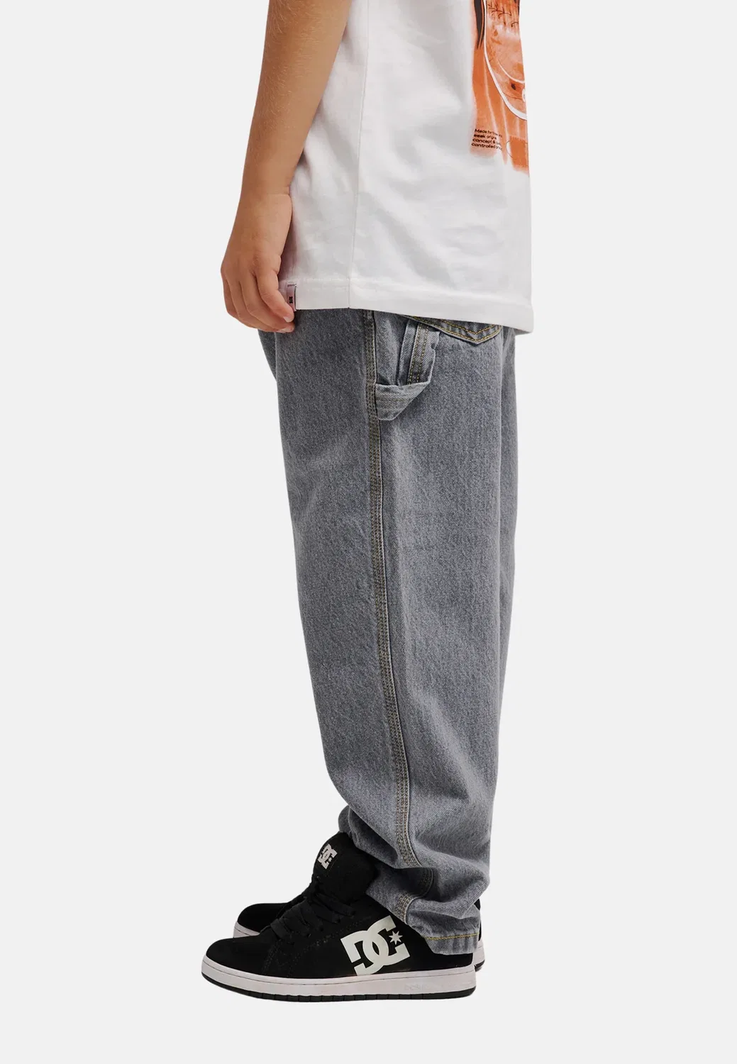 Carpenter Baggy - джинсы для молодежи 8-16 - джинсы свободного кроя Dc Shoes, Kpvw Medium Grey — фото 4