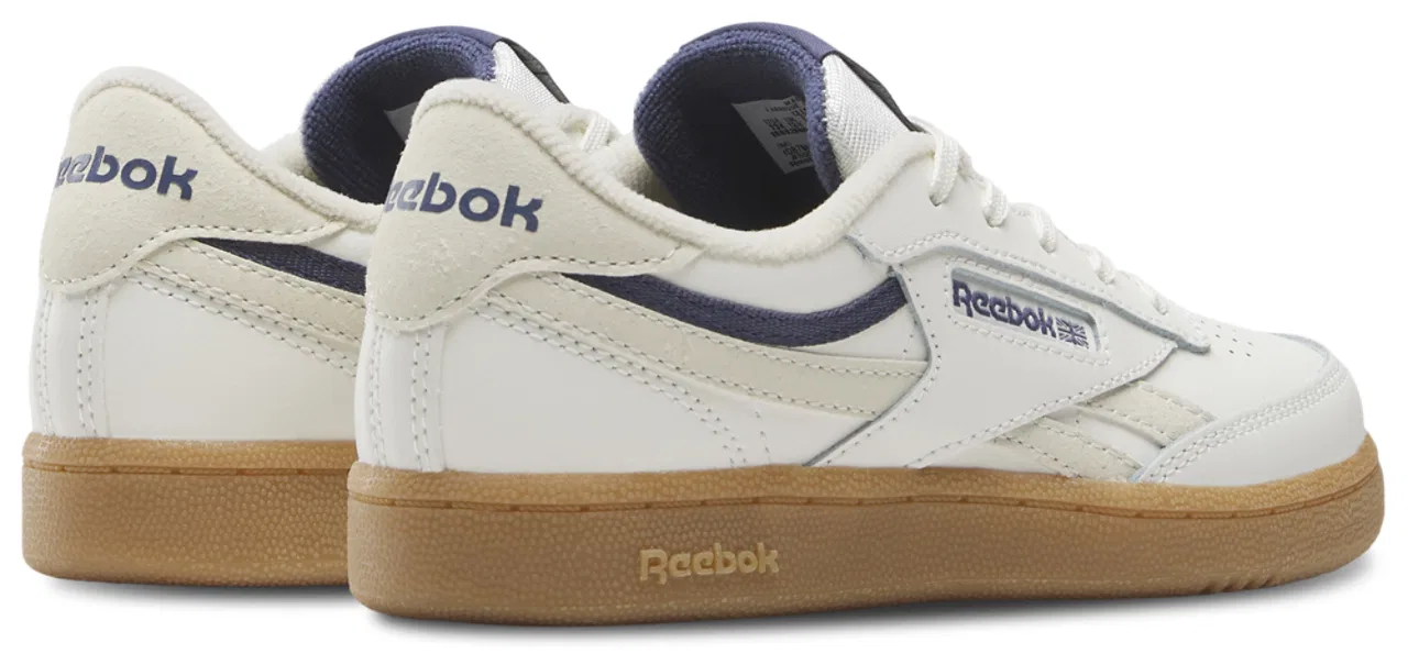 Детские кроссовки для мальчиков с кожаным верхом Reebok Club C Revenge, Chalk/Linen/Legacy Blue — фото 2