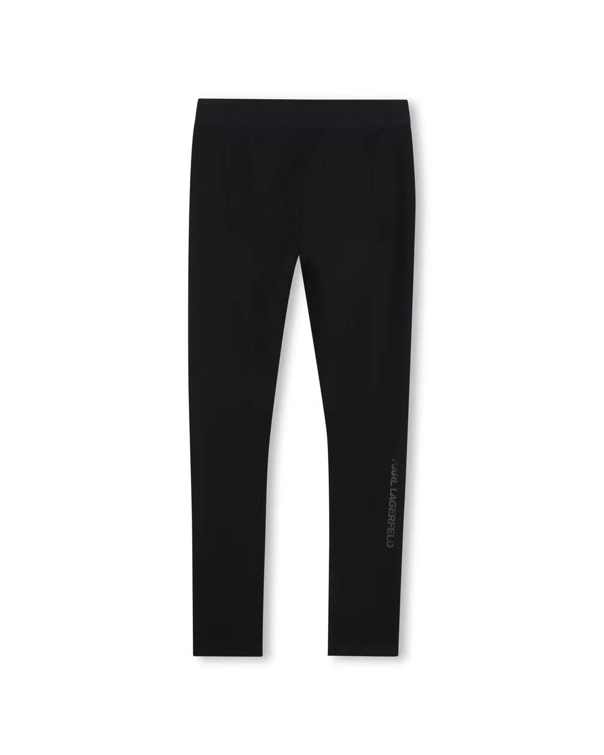Детские леггинсы для девочек с принтом Karl Lagerfeld Kids, Negro