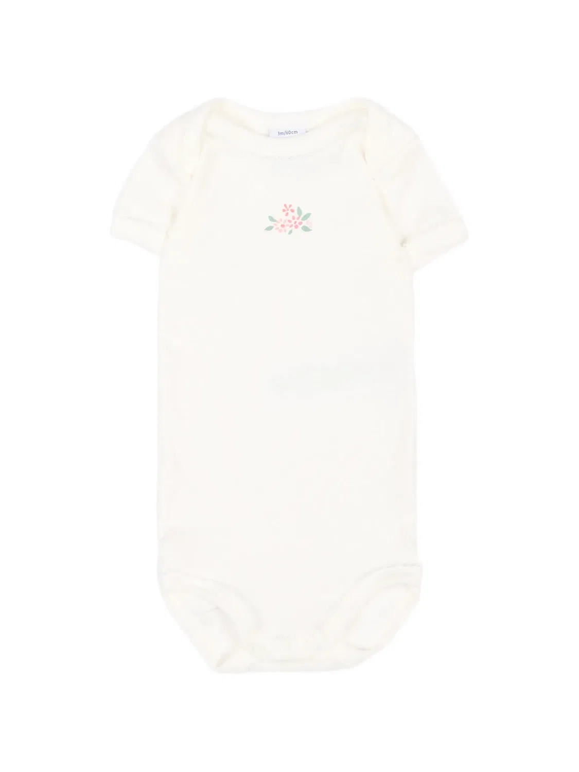 Комплект из трех боди с цветочным принтом Petit Bateau, нейтральные цвета — фото 3
