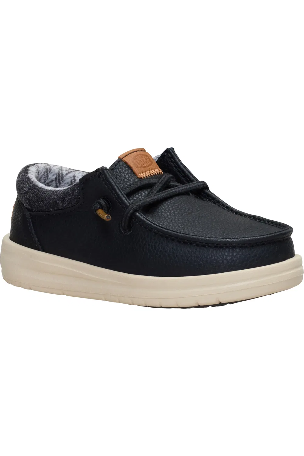 Детские туфли слипоны с узлом-шнуровкой Paul Classic Slip-On Hey Dude, черный