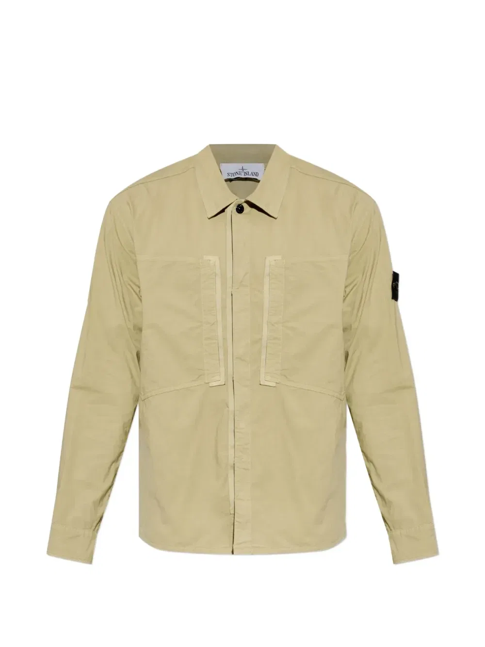 Мерсеризованная куртка из рипстопа Stone Island, бежевый