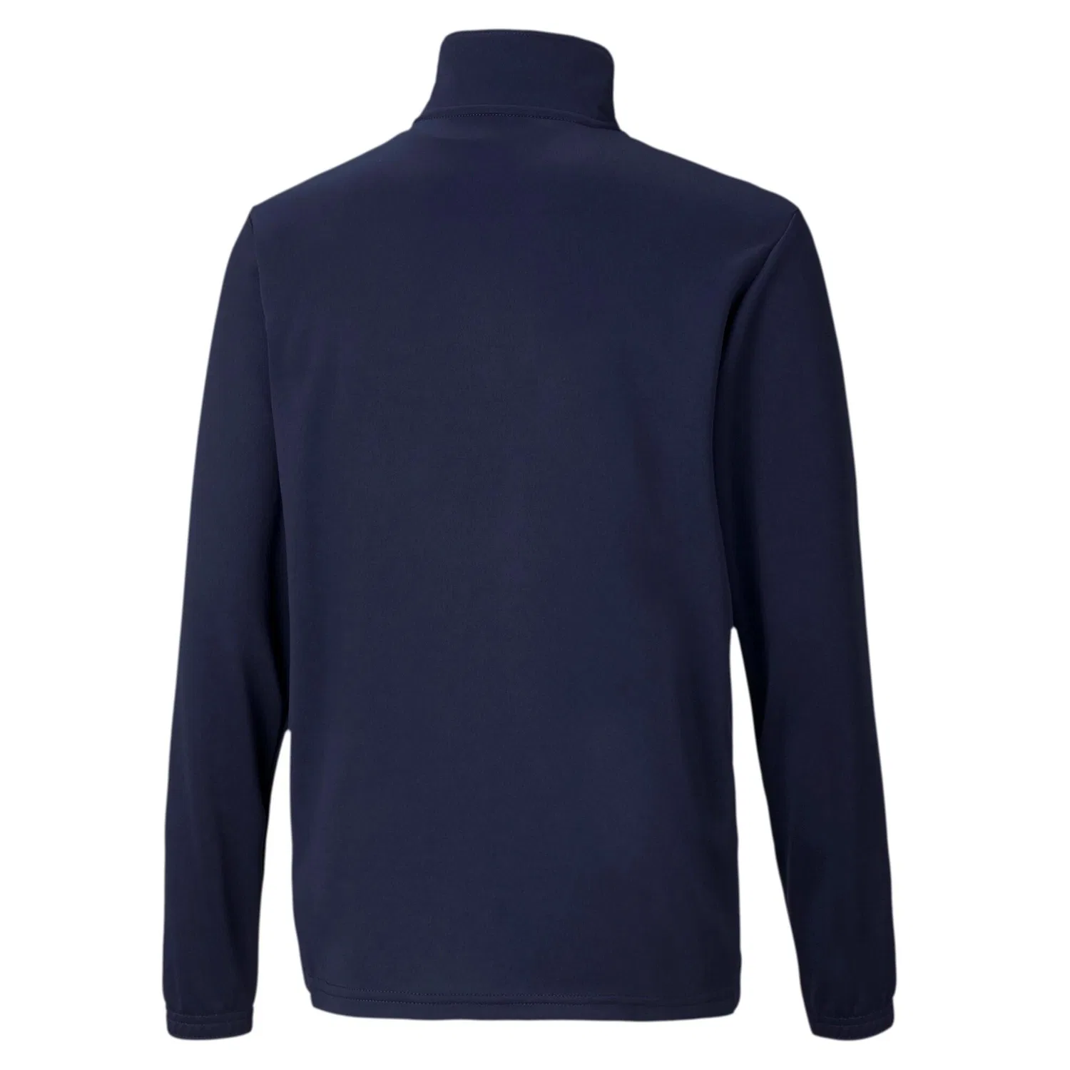 Детский тренировочный топ с воротником-стойкой teamRISE 1/4 Zip Top Jr Puma, Dunkelblau Weiss — фото 4