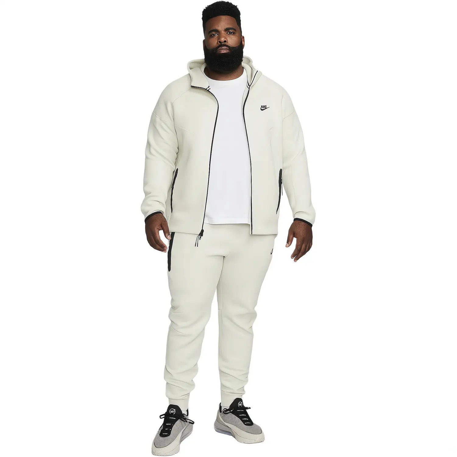 Nike Спортивная одежда Tech Fleece ветровка с капюшоном на молнии Windrunner, Ecru — фото 4