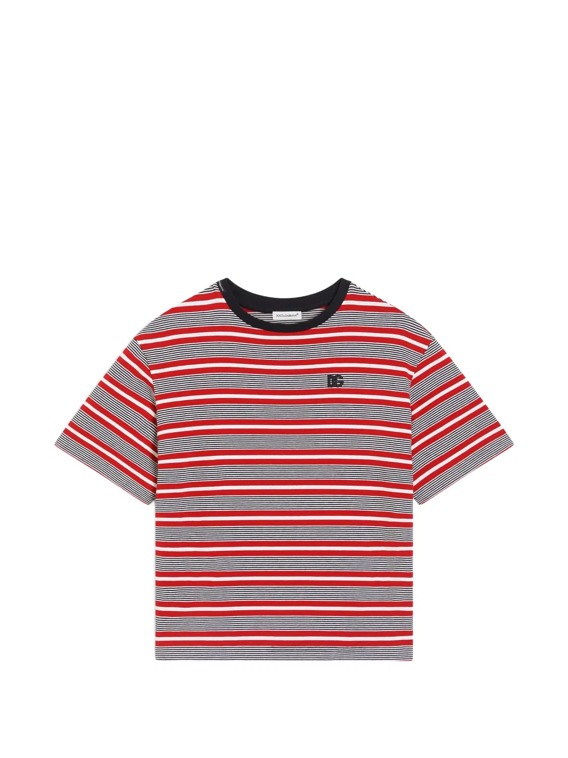 Полосатая футболка из джерси Dolce & Gabbana Kids, красный