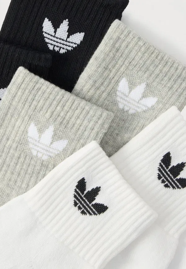 Носки средней длины, комплект из 6 пар, унисекс Adidas Originals, белый/черный/серый — фото 2