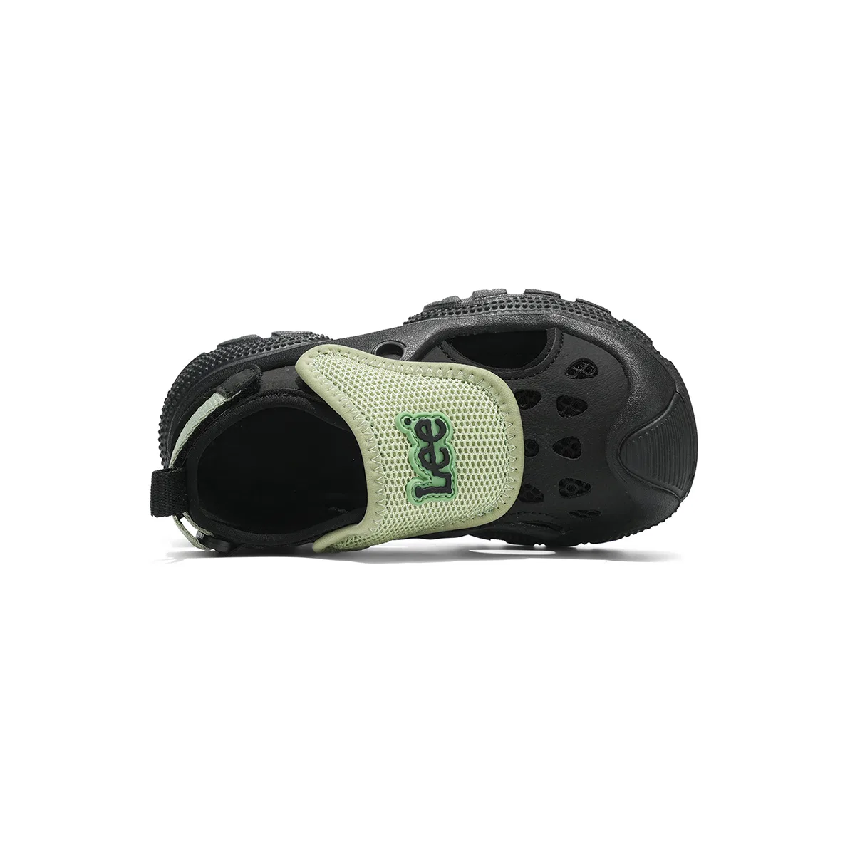 Детские сандалии из синтетической кожи с закрытым носком Lee, Black Green — фото 4