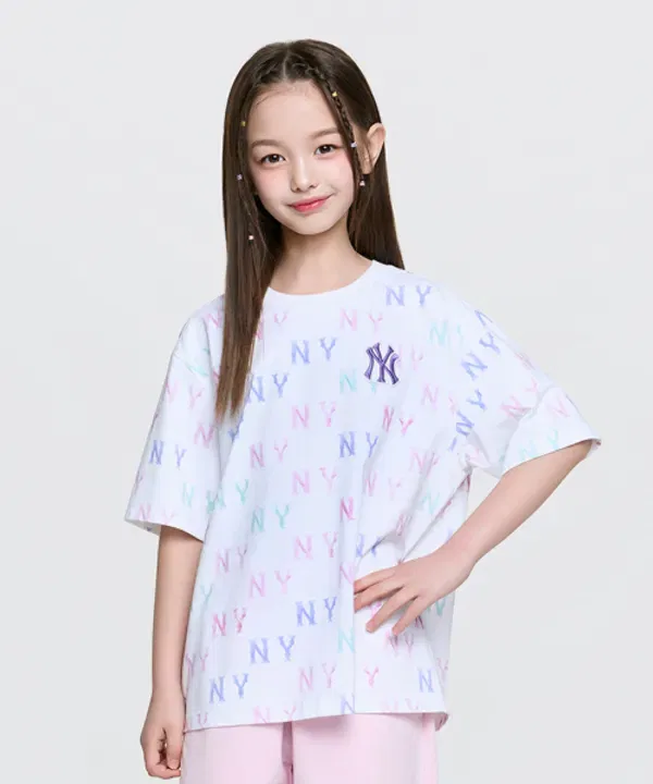 Футболка с монограммой SPORTIVE, Mlb Kids, розовый — фото 3