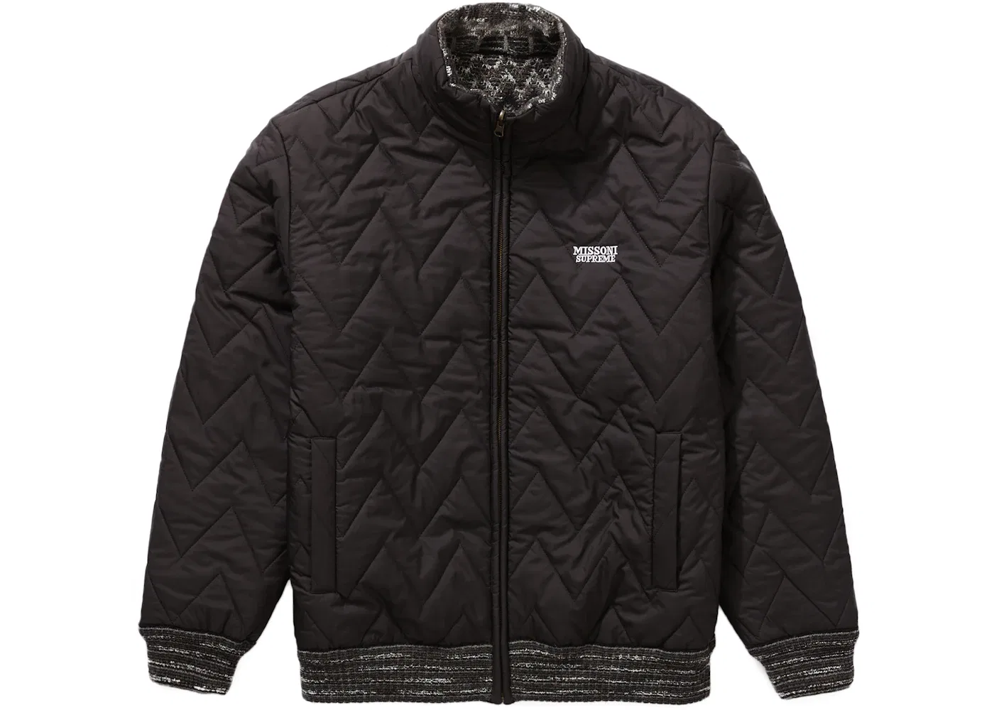 Мужская куртка Supreme Missoni Reversible Knit Jacket, Black — фото 3