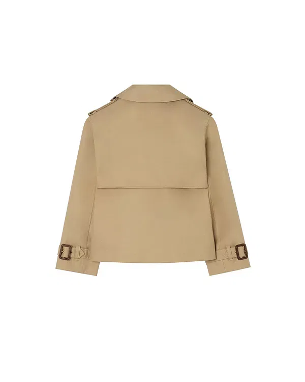 Детское пальто для девочек хлопковое Burberry, Sand Beige — фото 2