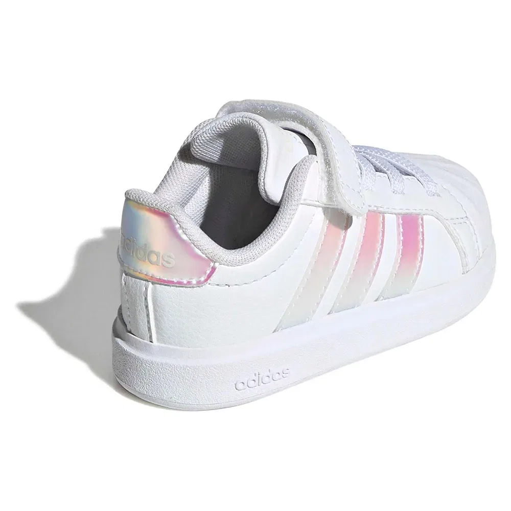 Детские кроссовки для девочек с широкой колодкой Street Talk Adidas, White — фото 4
