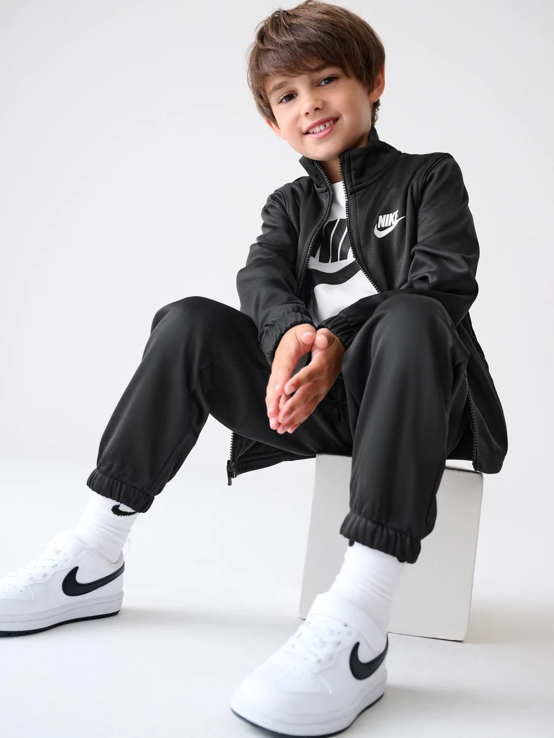 Костюм спортивный, полиэстер Nike, черный — фото 4