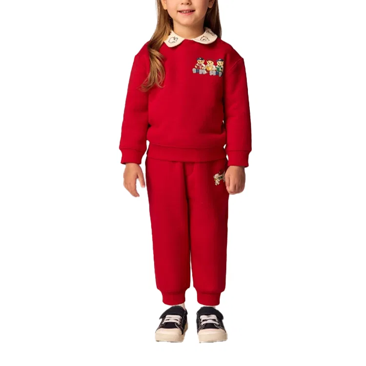 Детский комплект из футера с начесом Casual Sportswear Teenie Weenie Men, Ecru — фото 3