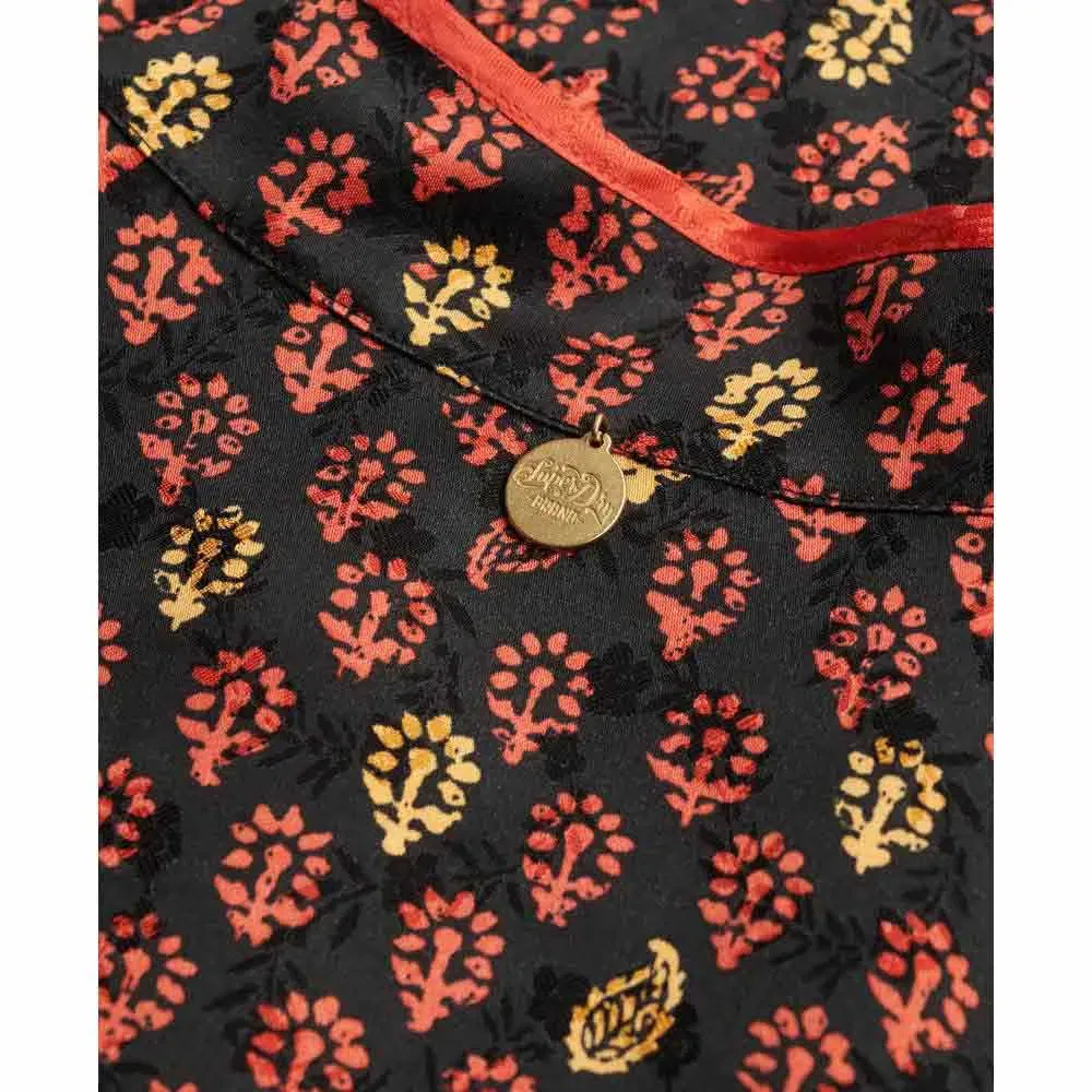 Футболка с коротким рукавом Mandarin Jacquard Superdry, черный — фото 4