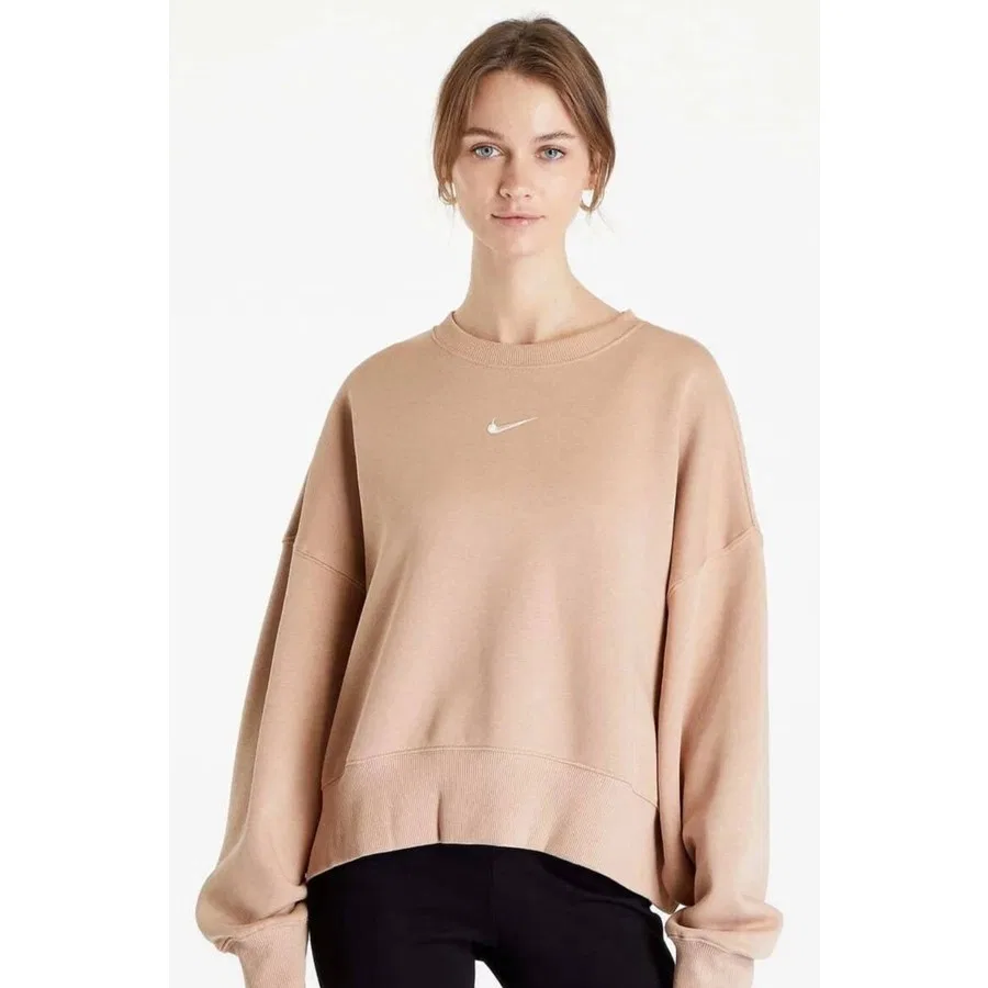 Женский свитшот оверсайз из флиса Nike Sportswear Essential Collection Fleece Oversized, Черный — фото 3