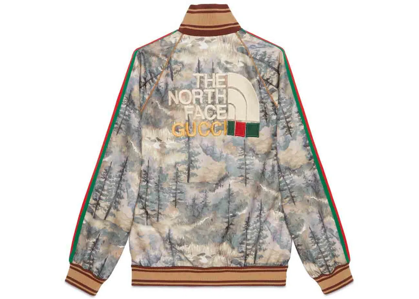 Мужская куртка с принтом Gucci x The North Face Jacket Forest Print, Forest Print — фото 2