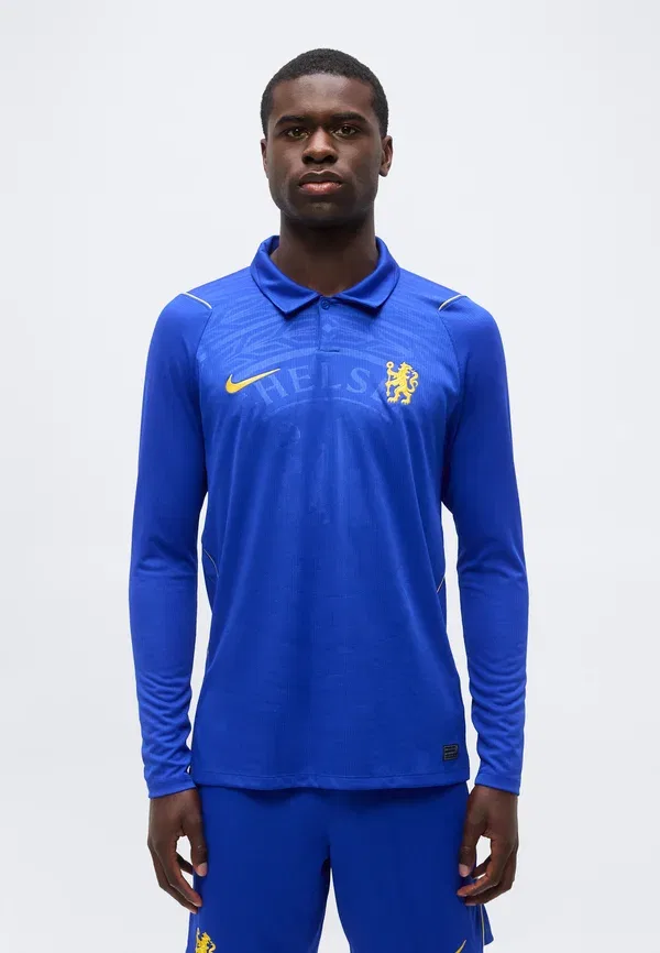 Футболка поло Dri-fit Cfc - club wear Nike Performance Bright Blue, Midwest Gold-Coloured, ярко-синий