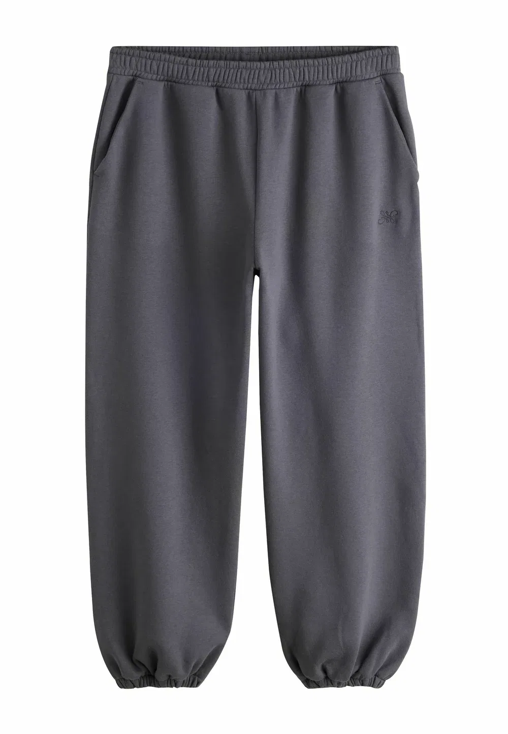 Спортивные брюки прямого кроя с манжетами - спортивные штаны Next, Charcoal Grey