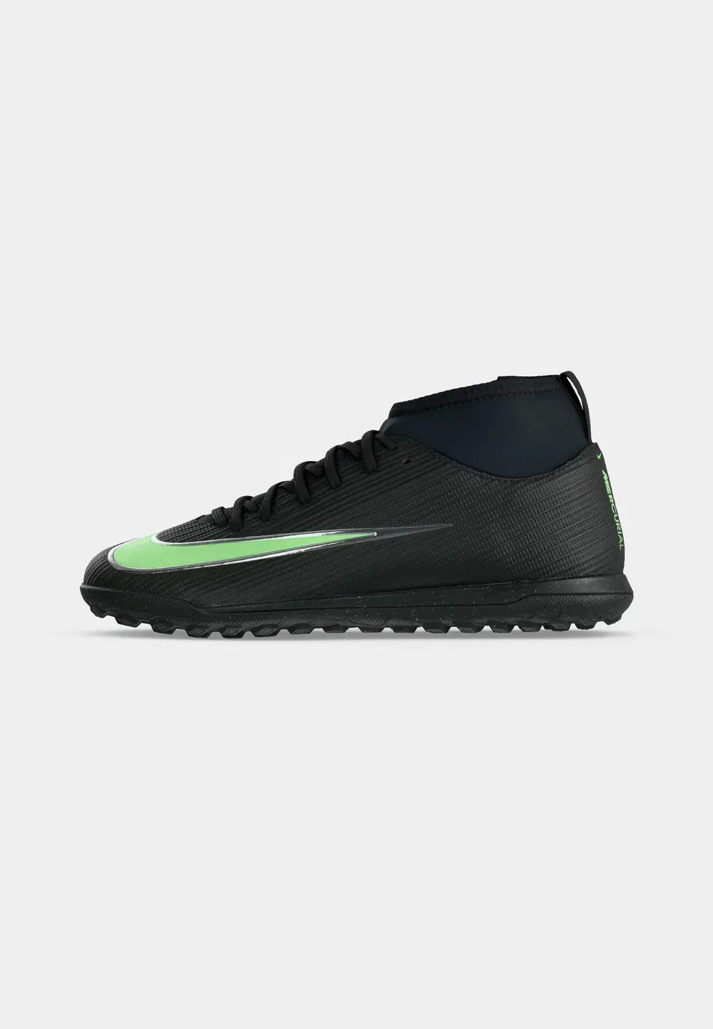 Футбольные бутсы Jr Mercurial Superfly 11 Club TF унисекс для искусственной травы Nike Performance, Black/Illusion Green — фото 2