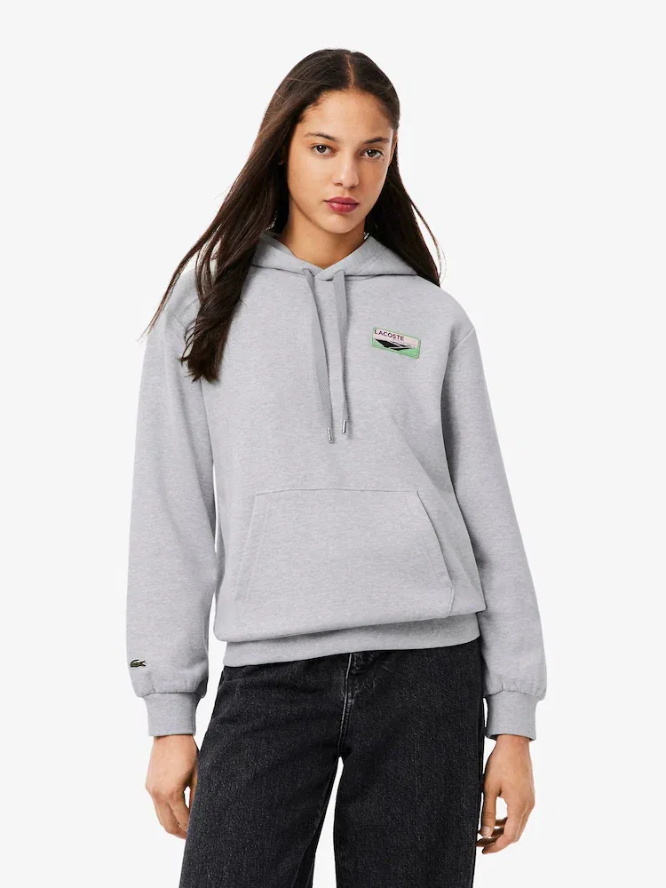 Худи Lacoste Court Patch, серый