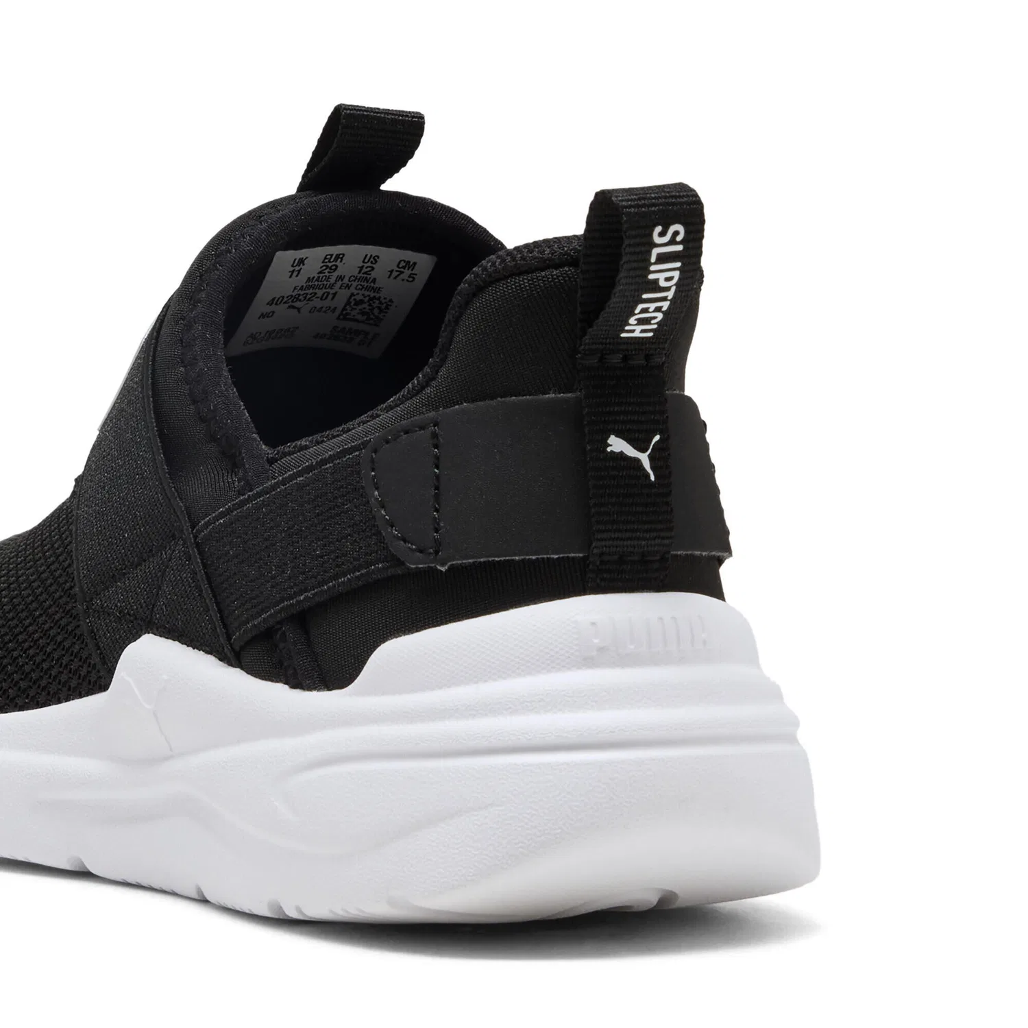 Детские кроссовки с технологией SLIPTECH Soft Wired 2 Puma, Schwarz / Weiss — фото 2