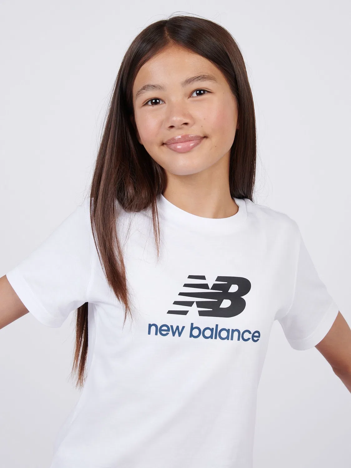 Футболка с принтом Stacked Logo New Balance, белый — фото 4