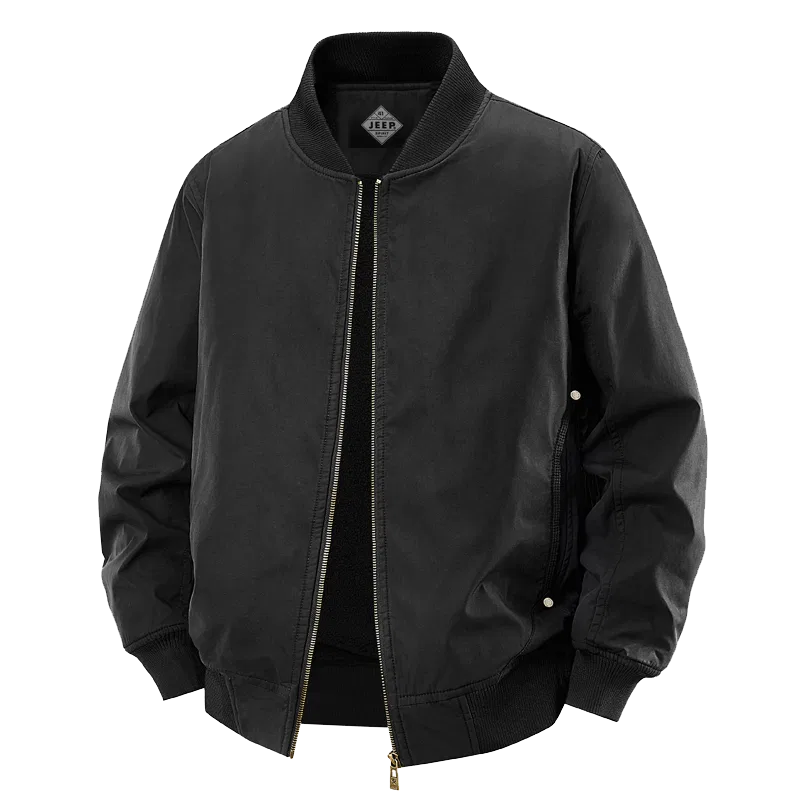 Детская куртка-бейсболка с воротником, модель Unisex Baseball Collar Moderate Workwear, JEEP SPIRIT, Black