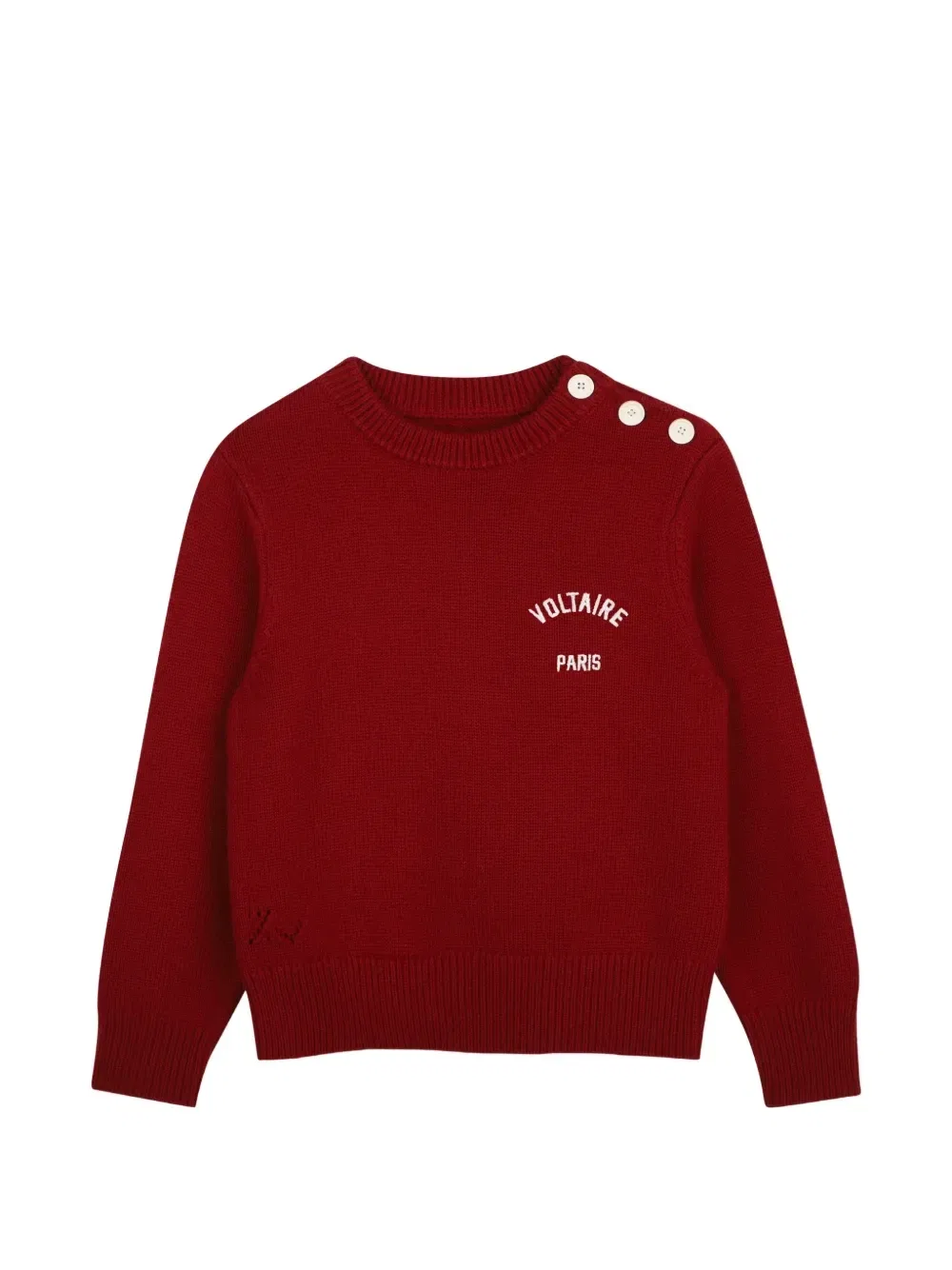 Свитер с пуговицами и логотипом Zadig & Voltaire Kids, красный