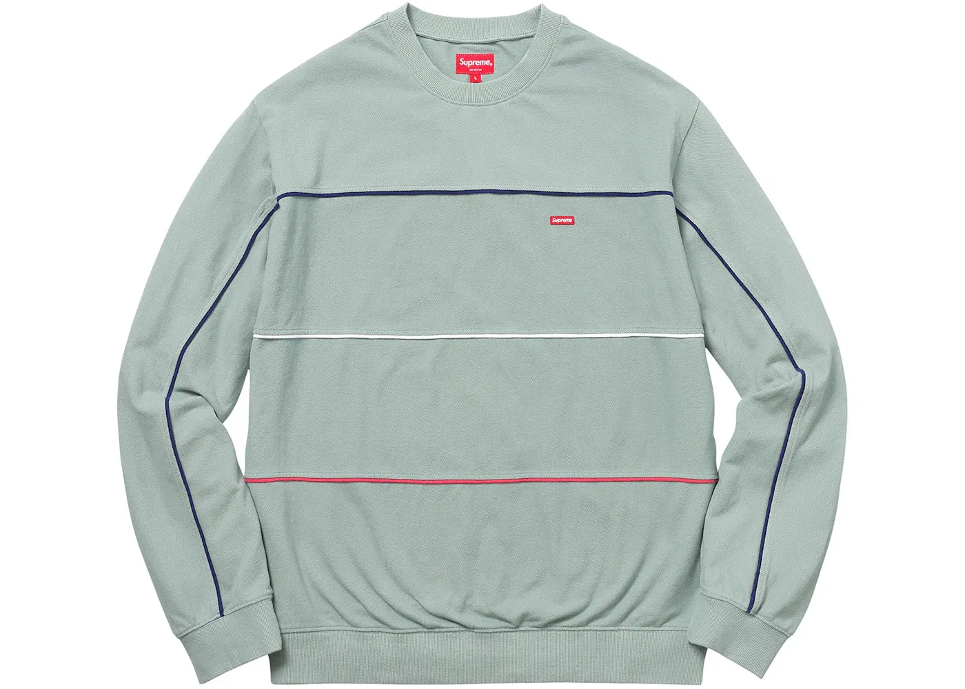 Мужской свитшот с длинным рукавом Supreme Crewneck, Dusty Aqua