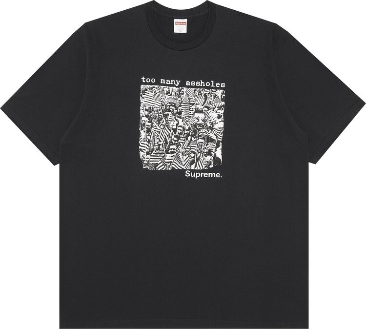 

Футболка Supreme Too Many Assholes Tee 'Black', черный