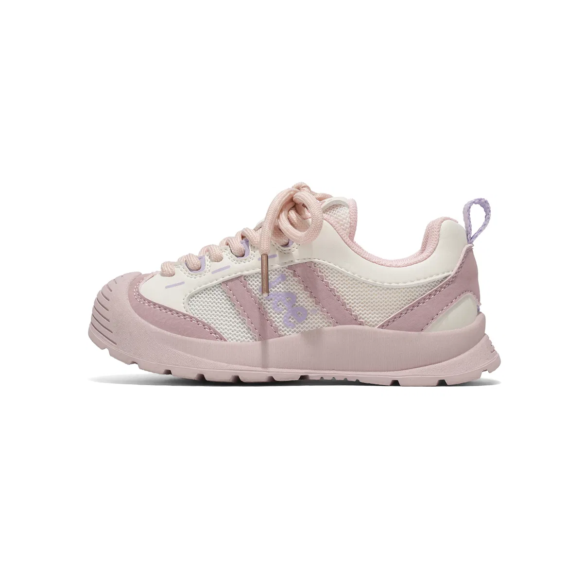 Детские кроссовки из синтетической кожи с текстилем Lee, Beige Red — фото 3