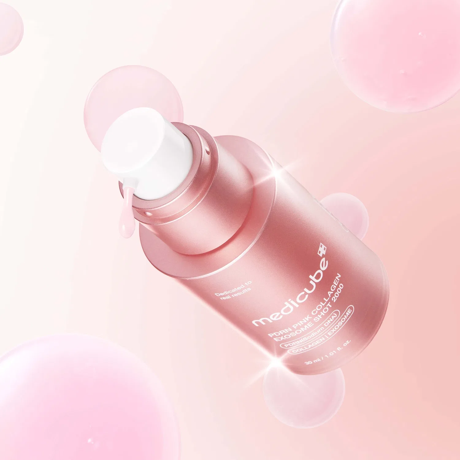 Сыворотка для лица с экзосомами и коллагеном PDRN Pink Collagen Exosome Shot Serum 2000, Medicube, 30 мл — фото 4